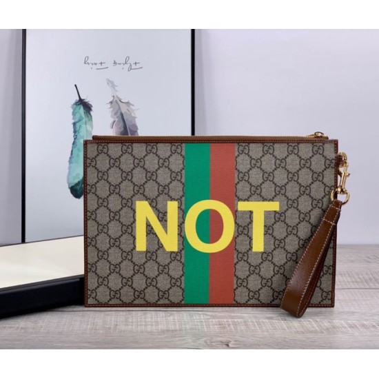 Replica Pochette con stampa 'Fake / Not' 636171