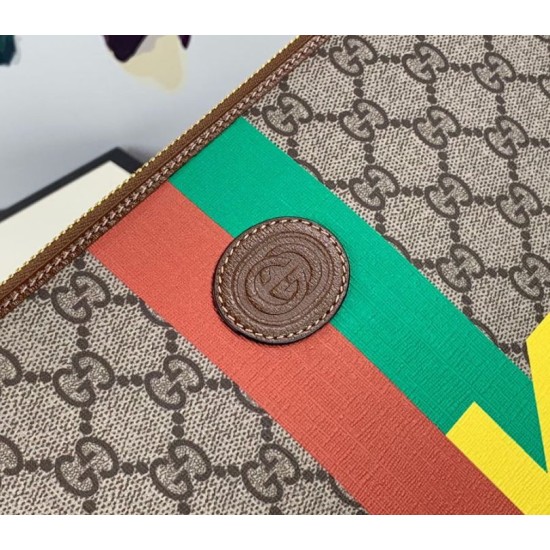 Replica Pochette con stampa 'Fake / Not' 636171