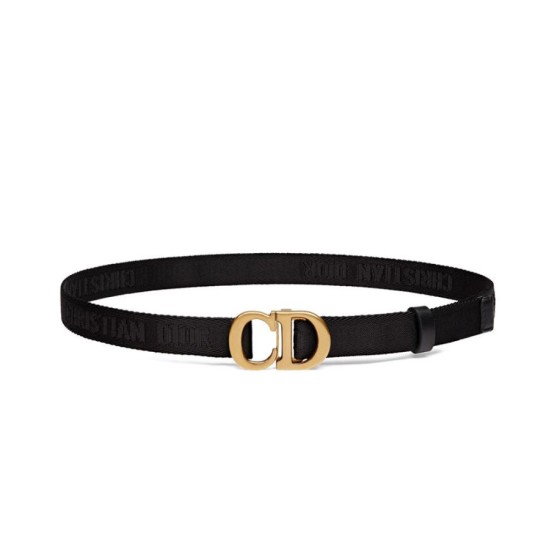 Replica Cintura in nylon a sella da donna Christian Dior nera