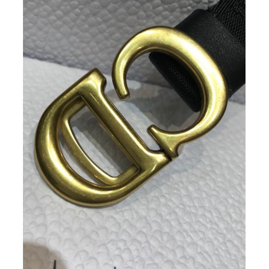 Replica Cintura in nylon a sella da donna Christian Dior nera