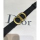 Replica Cintura in nylon a sella da donna Christian Dior nera