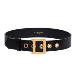 Replica Cintura in pelle di vitello Diorquake Christian Dior da donna nera