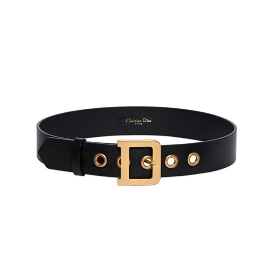 Replica Cintura in pelle di vitello Diorquake Christian Dior da donna nera