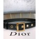 Replica Cintura in pelle di vitello Diorquake Christian Dior da donna nera