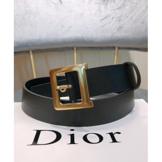 Replica Cintura in pelle di vitello Diorquake Christian Dior da donna nera