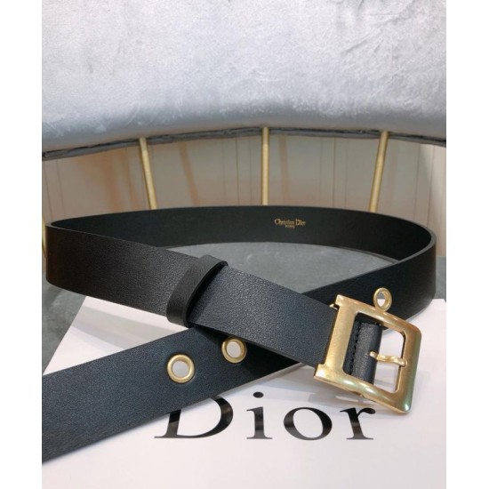 Replica Cintura in pelle di vitello Diorquake Christian Dior da donna nera