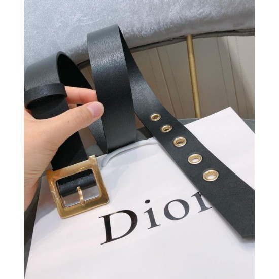 Replica Cintura in pelle di vitello Diorquake Christian Dior da donna nera