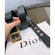 Replica Cintura in pelle di vitello Diorquake Christian Dior da donna nera