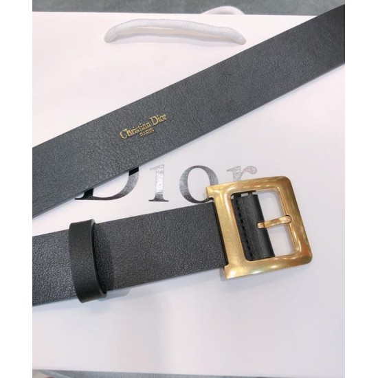 Replica Cintura in pelle di vitello Diorquake Christian Dior da donna nera