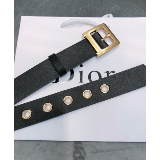 Replica Cintura in pelle di vitello Diorquake Christian Dior da donna nera