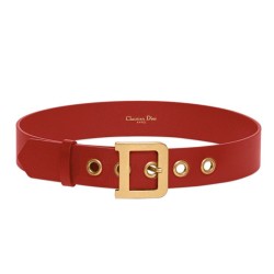 Replica Cintura Christian Dior da donna in pelle di vitello Diorquake rossa