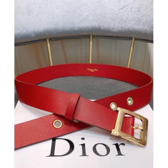 Replica Cintura Christian Dior da donna in pelle di vitello Diorquake rossa