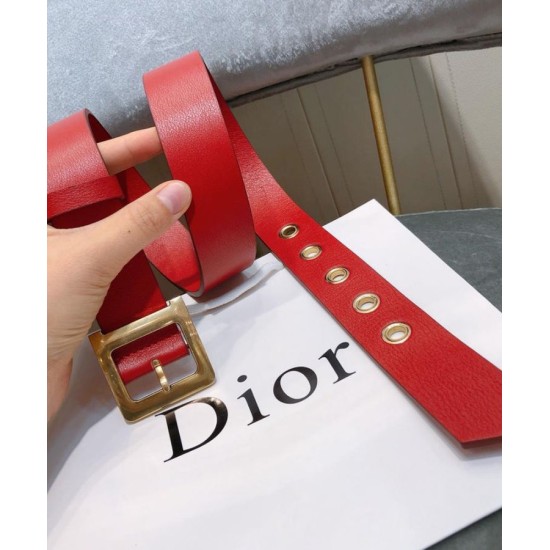 Replica Cintura Christian Dior da donna in pelle di vitello Diorquake rossa