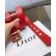 Replica Cintura Christian Dior da donna in pelle di vitello Diorquake rossa