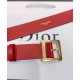 Replica Cintura Christian Dior da donna in pelle di vitello Diorquake rossa