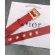 Replica Cintura Christian Dior da donna in pelle di vitello Diorquake rossa