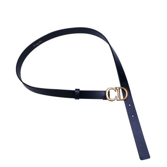 Replica Cintura in pelle di vitello Saddle Christian Dior Nera