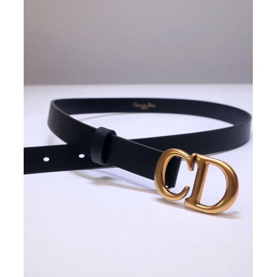 Replica Cintura in pelle di vitello Saddle Christian Dior Nera