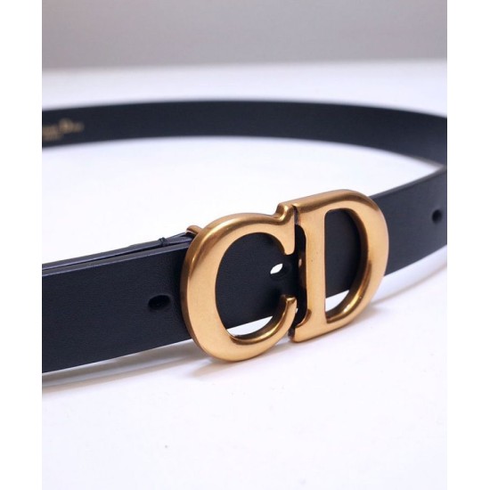 Replica Cintura in pelle di vitello Saddle Christian Dior Nera