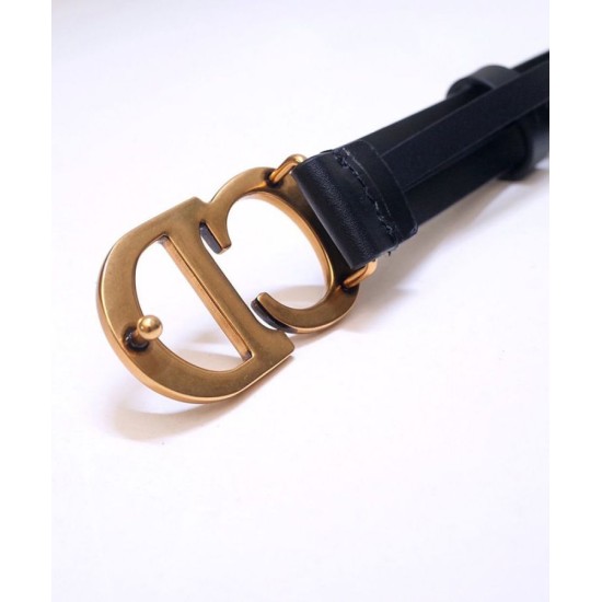Replica Cintura in pelle di vitello Saddle Christian Dior Nera