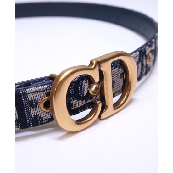 Replica Cintura Christian Dior Saddle Dior Oblique blu scuro