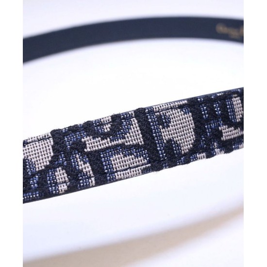 Replica Cintura Christian Dior Saddle Dior Oblique blu scuro