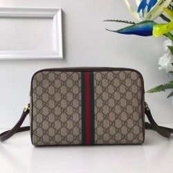 Replica Borsa a spalla piccola Ophidia GG Supreme 517080 Marrone