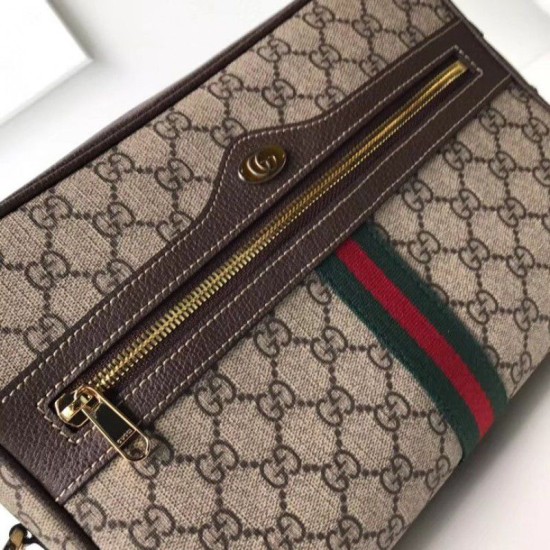 Replica Borsa a spalla piccola Ophidia GG Supreme 517080 Marrone