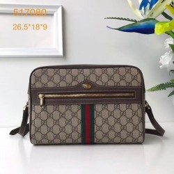 Replica Borsa a spalla piccola Ophidia GG Supreme 517080 Marrone