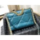 Replica Borsa Large 19 in lana tweed con patta AS1162 AS1160 Blu
