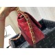 Replica Borsa Large 19 in lana tweed con patta AS1162 AS1160 Rossa