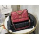 Replica Borsa Large 19 in lana tweed con patta AS1162 AS1160 Rossa
