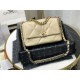Replica Borsa Large 19 in lana tweed con patta AS1162 AS1160 Albicocca
