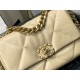 Replica Borsa Large 19 in lana tweed con patta AS1162 AS1160 Albicocca