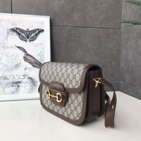 Replica Borsa a tracolla piccola 1955 602204 caffè