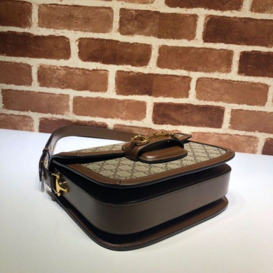 Replica Borsa a tracolla piccola 1955 Horsebit 602204 Marrone