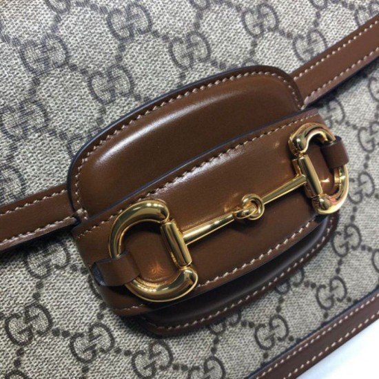 Replica Borsa a tracolla piccola 1955 Horsebit 602204 Marrone