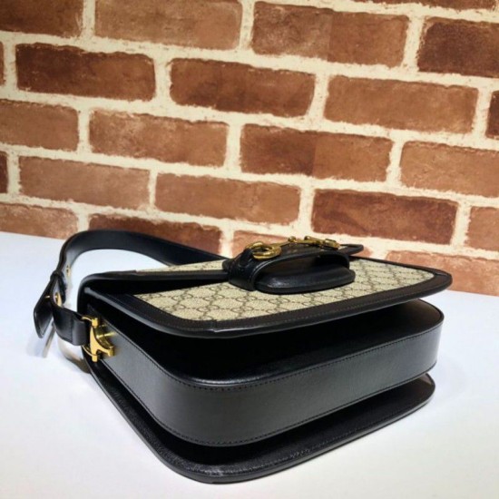 Replica Borsa a spalla piccola 1955 Horsebit 602204 nera