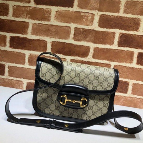 Replica Borsa a spalla piccola 1955 Horsebit 602204 nera
