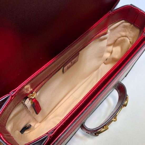 Replica Borsa a spalla piccola 1955 Horsebit 602204 rossa