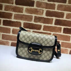 Replica Borsa a spalla piccola 1955 Horsebit 602204 nera