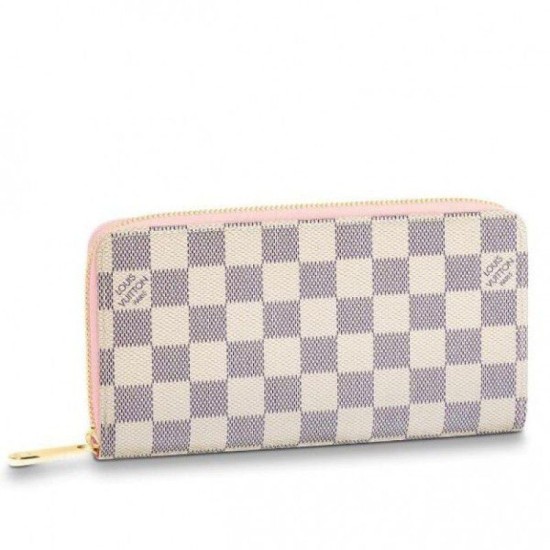 Replica Portafoglio Zippy Damier Azur Canvas N63503