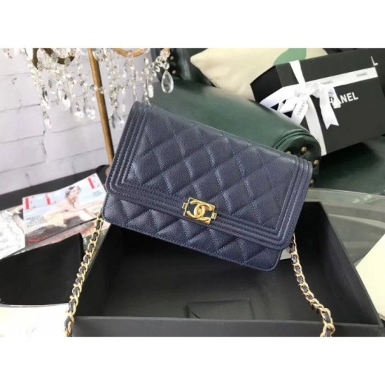 Replica Borsa Le boy Woc sulla catena A33814 Blu Replica Borsa Le boy Woc sulla catena A33814 Blu