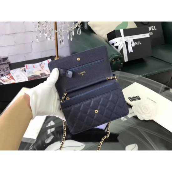 Replica Borsa Le boy Woc sulla catena A33814 Blu Replica Borsa Le boy Woc sulla catena A33814 Blu