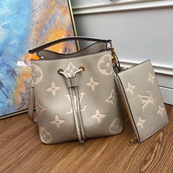 Replica Borsa NeoNoe MM grigia Tourterelle M45555