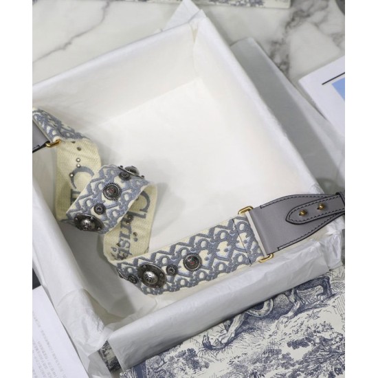 Replica Cinturino in tela Christian Dior grigio