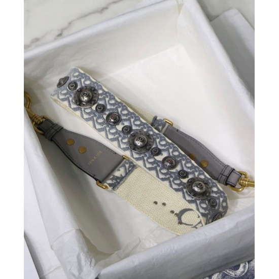 Replica Cinturino in tela Christian Dior grigio