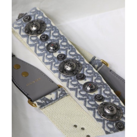 Replica Cinturino in tela Christian Dior grigio