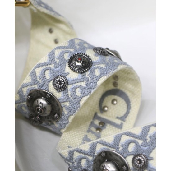 Replica Cinturino in tela Christian Dior grigio