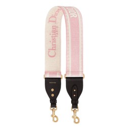 Replica Cinturino ricamato Christian Dior 'Christian Dior' rosa